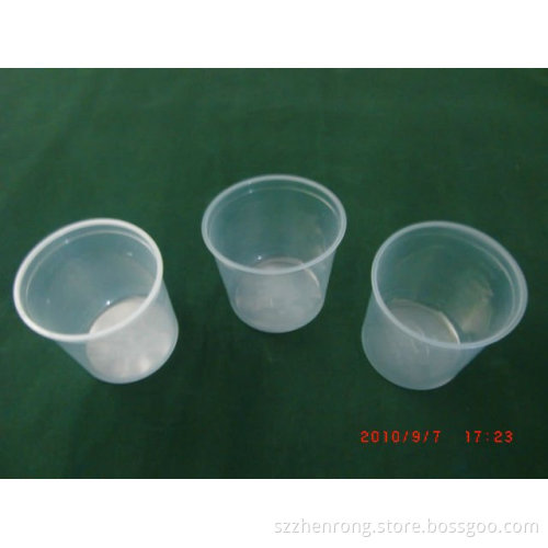 clear/transparent material made plastic cup